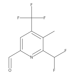 2-(Difluoromethyl)-3-methyl-4-(trifluoromethyl)pyridine-6-carboxaldehyde结构式