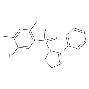 1-(5-bromo-2,4-dimethylbenzenesulfonyl)-2-phenyl-4,5-dihydro-1H-imidazole Structure