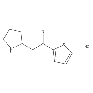 2-(Pyrrolidin-2-yl)-1-(thiophen-2-yl)ethan-1-one hydrochloride Structure