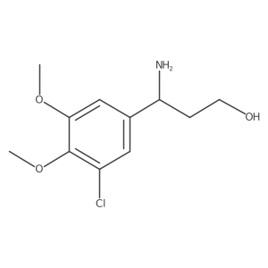 3-Amino-3-(3-chloro-4,5-dimethoxyphenyl)propan-1-ol结构式