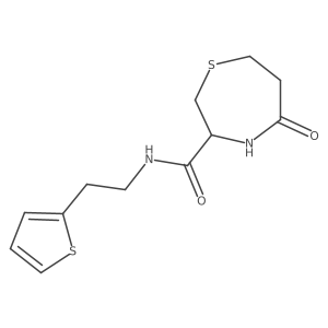 5-oxo-N-(2-(thiophen-2-yl)ethyl)-1,4-thiazepane-3-carboxamide Structure