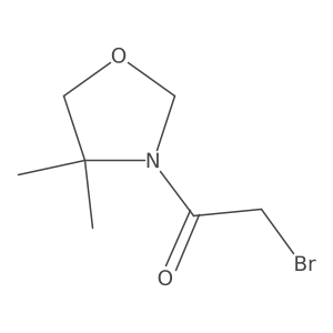 2-Bromo-1-(4,4-dimethyl-1,3-oxazolidin-3-yl)ethanone Structure