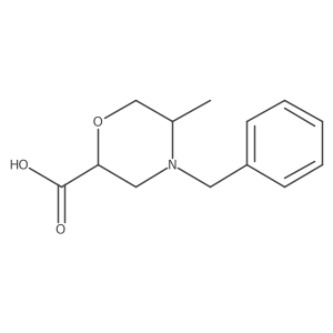4-Benzyl-5-methylmorpholine-2-carboxylic acid结构式