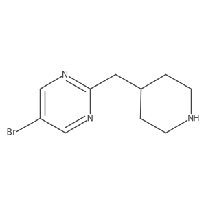 5-Bromo-2-[(piperidin-4-yl)methyl]pyrimidine结构式