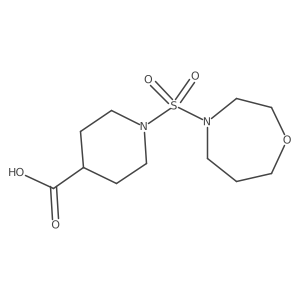 1-(1,4-Oxazepane-4-sulfonyl)piperidine-4-carboxylic acid结构式