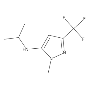 N-isopropyl-1-methyl-3-(trifluoromethyl)-1H-pyrazol-5-amine结构式