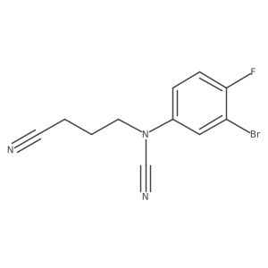 4-[(3-Bromo-4-fluorophenyl)(cyano)amino]butanenitrile结构式
