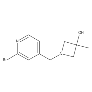 1-[(2-Bromo-4-pyridinyl)methyl]-3-methyl-3-azetidinol结构式