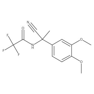 N-[1-cyano-1-(3,4-dimethoxyphenyl)ethyl]-2,2,2-trifluoroacetamide Structure