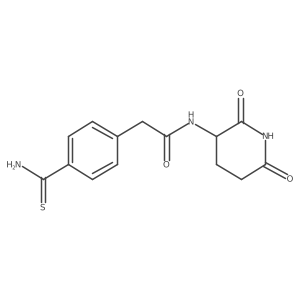 Benzeneacetamide, 4-(aminothioxomethyl)-N-(2,6-dioxo-3-piperidinyl)- Structure
