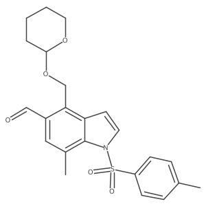 7-Methyl-4-(((tetrahydro-2H-pyran-2-yl)oxy)methyl)-1-tosyl-1H-indole-5-carbaldehyde Structure