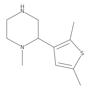 2-(2,5-Dimethylthiophen-3-yl)-1-methylpiperazine结构式