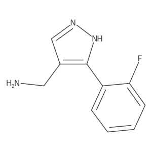(3-(2-Fluorophenyl)-1H-pyrazol-4-yl)methanamine Structure