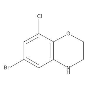 6-bromo-8-chloro-3,4-dihydro-2H-1,4-benzoxazine结构式