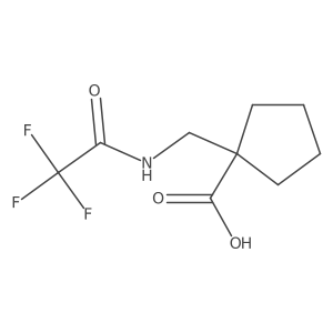 1-[(Trifluoroacetamido)methyl]cyclopentane-1-carboxylic acid结构式