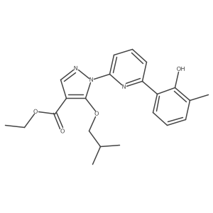 Ethyl 1-[6-(2-hydroxy-3-methylphenyl)pyridin-2-yl]-5-(2-methylpropoxy)pyrazole-4-carboxylate Structure