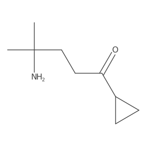 4-Amino-1-cyclopropyl-4-methylpentan-1-one结构式
