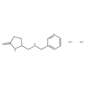 (5S)-5-{[(3-Pyridinylmethyl)amino]methyl}-2-pyrrolidinone dihydrochloride结构式