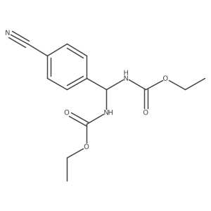 Diethyl (4-cyanophenyl)methylenedicarbamate结构式