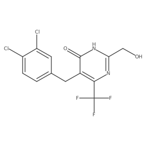 5-(3,4-Dichlorobenzyl)-2-(hydroxymethyl)-6-(trifluoromethyl)pyrimidin-4(3H)-one Structure