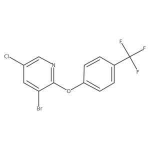 3-Bromo-5-chloro-2-[4-(trifluoromethyl)phenoxy]pyridine结构式