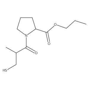 1-[(2S)-3-Mercapto-2-methyl-1-oxopropyl]-L-proline propyl ester Structure