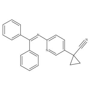 1-(6-((Diphenylmethylene)amino)pyridin-3-yl)cyclopropane-1-carbonitrile Structure