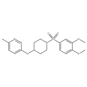3-((1-((3,4-Dimethoxyphenyl)sulfonyl)piperidin-4-yl)oxy)-6-methylpyridazine结构式