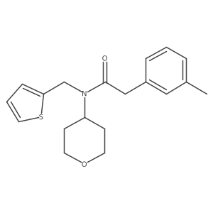 N-(tetrahydro-2H-pyran-4-yl)-N-(thiophen-2-ylmethyl)-2-(m-tolyl)acetamide Structure