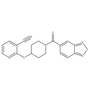 2-((1-(Benzo[c][1,2,5]thiadiazole-5-carbonyl)piperidin-4-yl)oxy)nicotinonitrile结构式