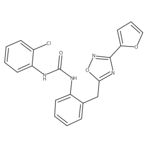 1-(2-Chlorophenyl)-3-(2-((3-(furan-2-yl)-1,2,4-oxadiazol-5-yl)methyl)phenyl)urea结构式