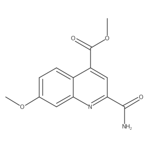 Methyl 2-carbamoyl-7-methoxyquinoline-4-carboxylate结构式