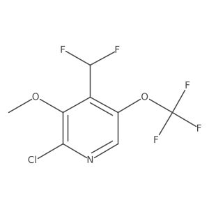 2-Chloro-4-(difluoromethyl)-3-methoxy-5-(trifluoromethoxy)pyridine结构式