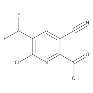 6-Chloro-3-cyano-5-(difluoromethyl)picolinic acid Structure