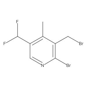 2-Bromo-3-(bromomethyl)-5-(difluoromethyl)-4-methylpyridine结构式