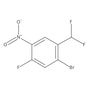 1-Bromo-2-(difluoromethyl)-5-fluoro-4-nitrobenzene结构式