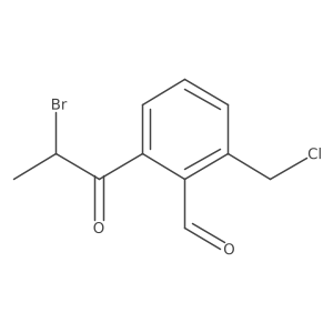 2-(2-Bromopropanoyl)-6-(chloromethyl)benzaldehyde结构式