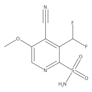 4-Cyano-3-(difluoromethyl)-5-methoxypyridine-2-sulfonamide结构式