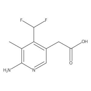 2-(6-Amino-4-(difluoromethyl)-5-methylpyridin-3-yl)acetic acid Structure