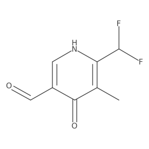 2-(Difluoromethyl)-4-hydroxy-3-methylpyridine-5-carboxaldehyde结构式