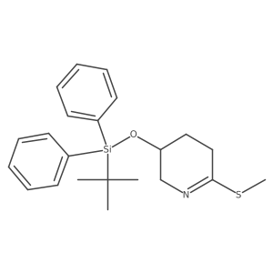 Tert-butyl-[(6-methylsulfanyl-2,3,4,5-tetrahydropyridin-3-yl)oxy]-diphenylsilane结构式