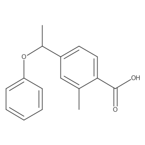 2-Methyl-4-(1-phenoxyethyl)benzoic acid结构式
