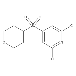 2,6-Dichloro-4-(oxan-4-ylsulfonyl)pyridine结构式