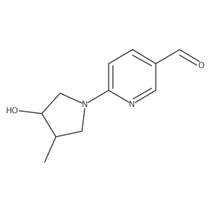 6-(3-Hydroxy-4-methylpyrrolidin-1-yl)pyridine-3-carbaldehyde Structure