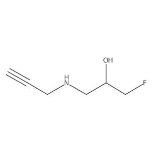 1-Fluoro-3-[(prop-2-yn-1-yl)amino]propan-2-ol结构式