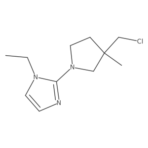 1H-Imidazole, 2-[3-(chloromethyl)-3-methyl-1-pyrrolidinyl]-1-ethyl- Structure