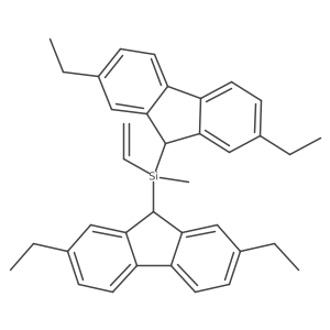 Bis(2,7-diethylfluoren-9-yl)methylvinylsilane Structure