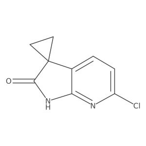 6'-chlorospiro[cyclopropane-1,3'-pyrrolo[2,3-b]pyridin]-2'(1'H)-one Structure