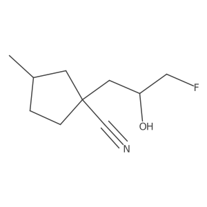 1-(3-Fluoro-2-hydroxypropyl)-3-methylcyclopentane-1-carbonitrile Structure
