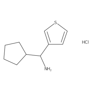 Cyclopentyl(thiophen-3-yl)methanamine hydrochloride结构式